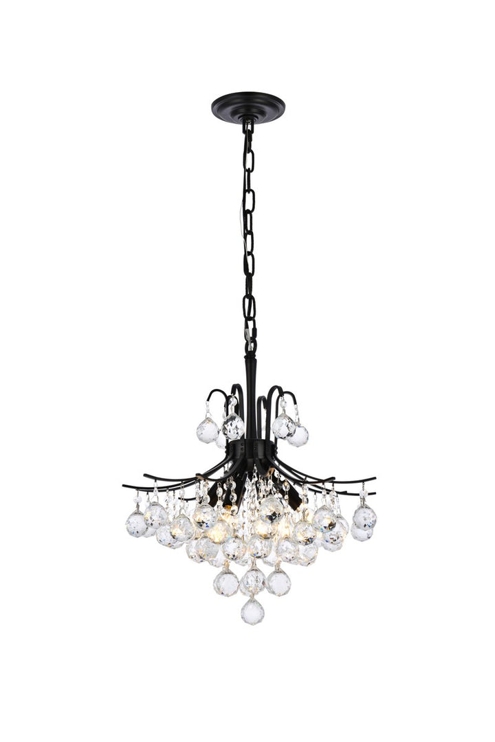 Elegant Toureg V8000D16BK/RC Chandelier Light - Black And Clear