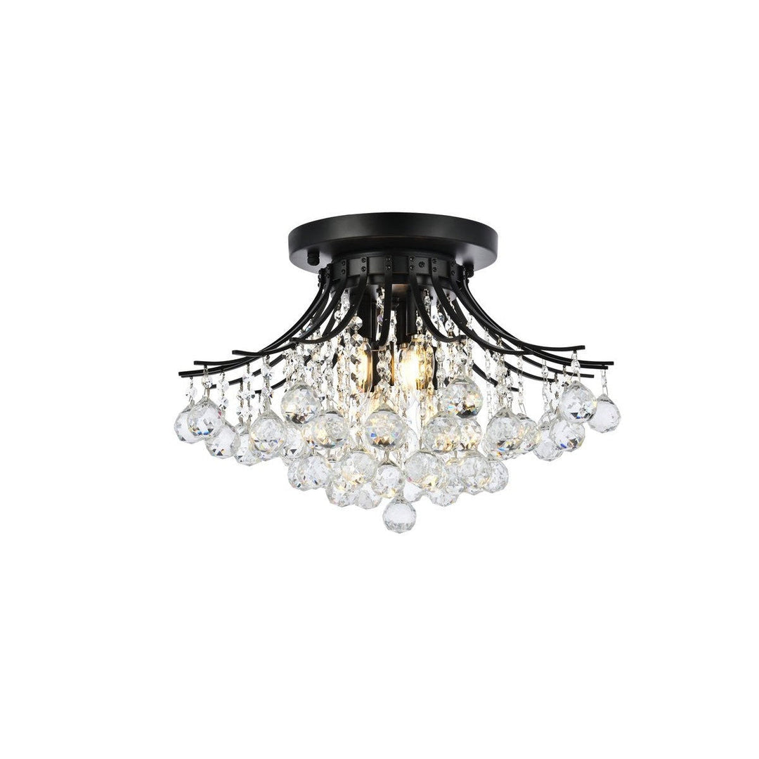 Elegant Toureg V8000F19BK/RC Ceiling Light - Black And Clear