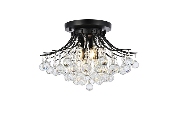 Elegant Toureg V8000F19BK/RC Ceiling Light - Black And Clear