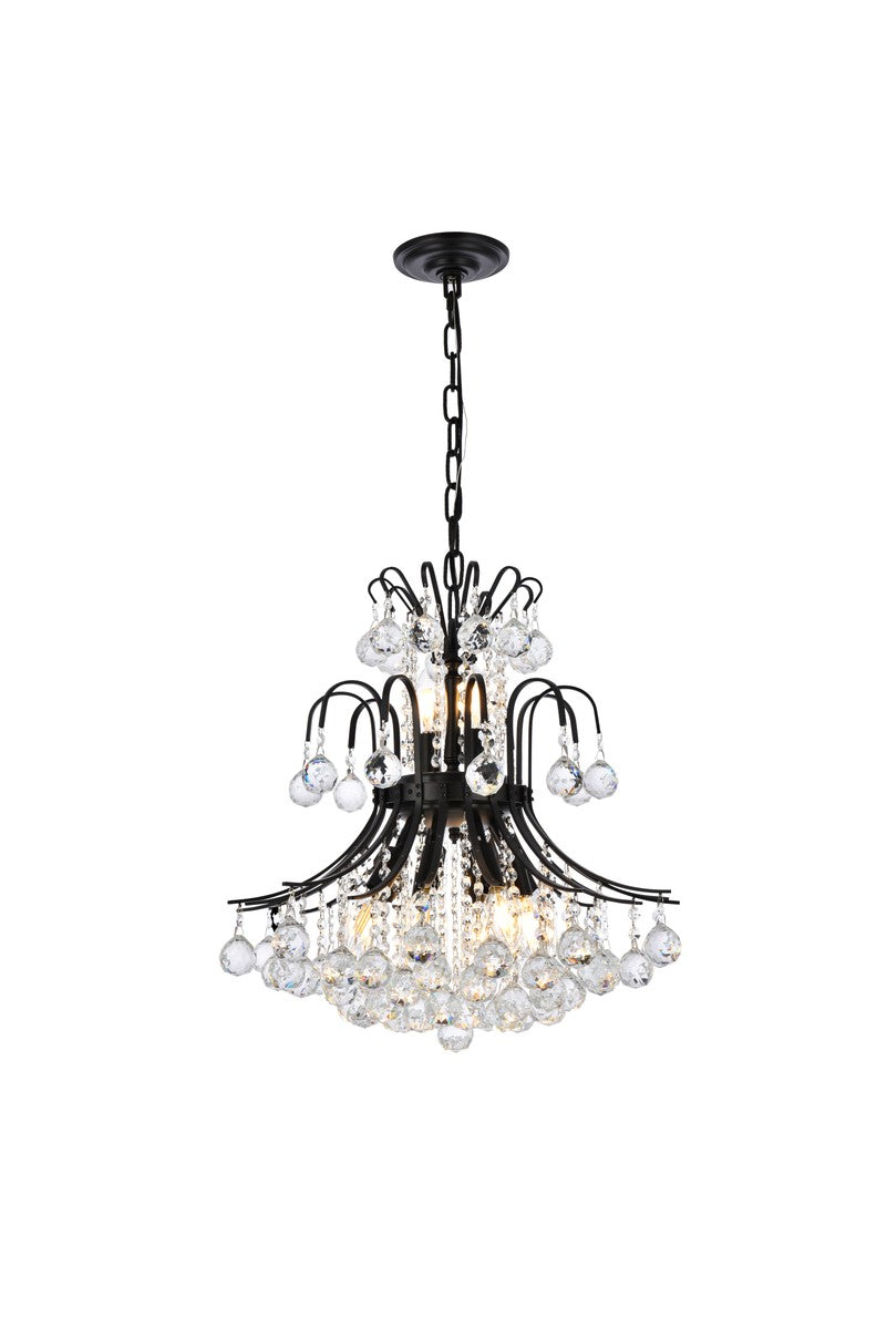 Elegant Toureg V8001D19BK/RC Pendant Light - Black And Clear