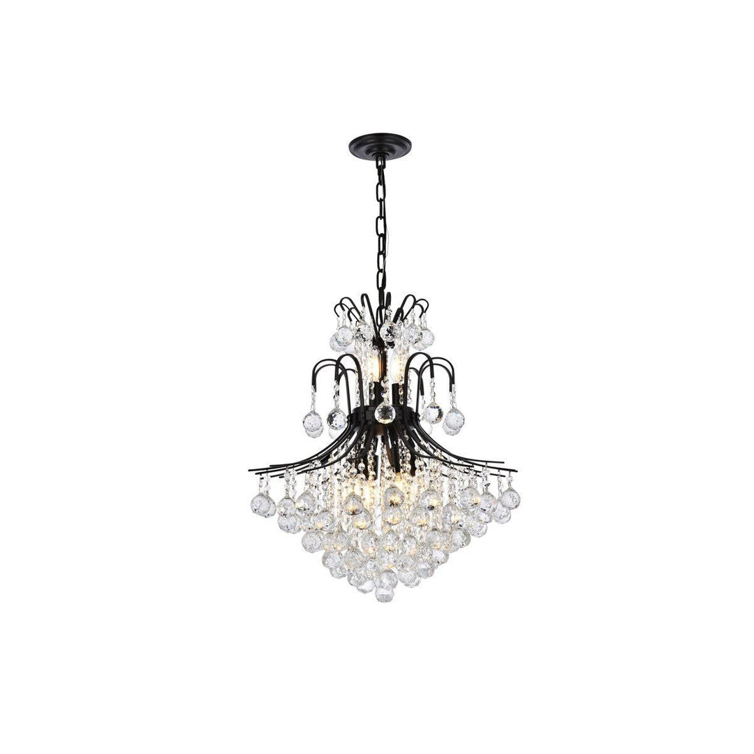 Elegant Toureg V8002D22BK/RC Chandelier Light - Black And Clear