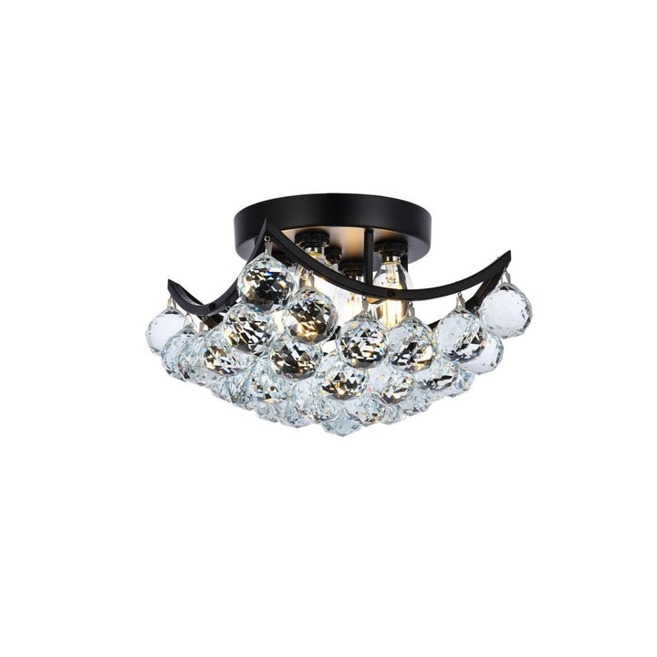 Elegant Corona V9800F10BK/RC Ceiling Light - Black And Clear