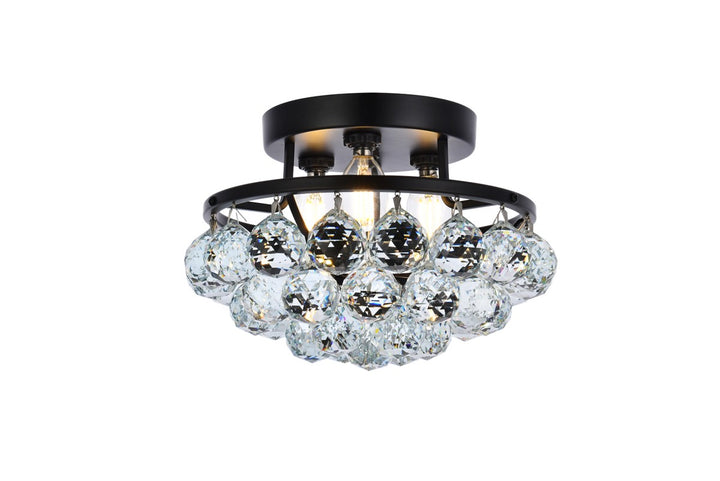 Elegant Corona V9805F10BK/RC Ceiling Light - Black And Clear