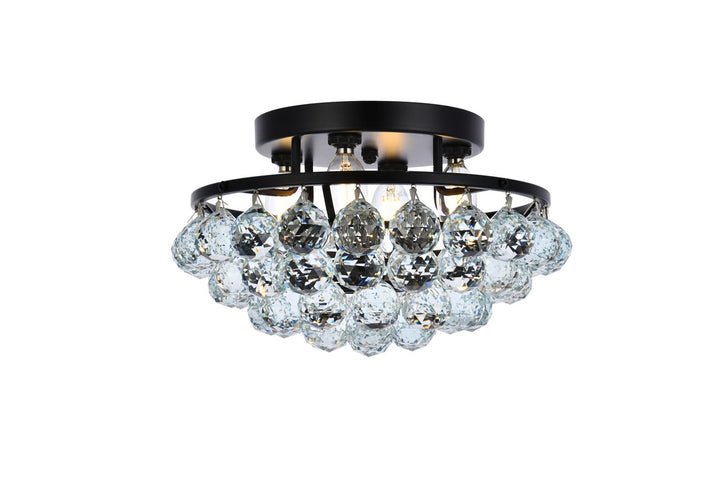 Elegant Corona V9805F14BK/RC Ceiling Light - Black And Clear