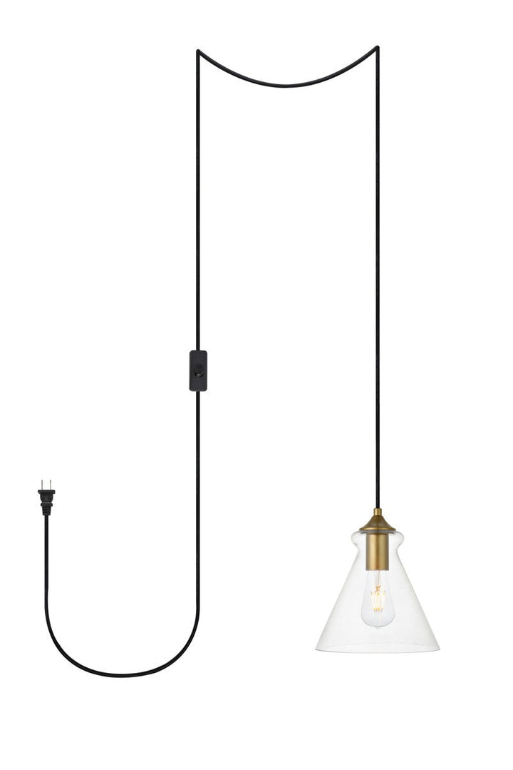 Elegant Destry LDPG2244BR Pendant Light - Brass