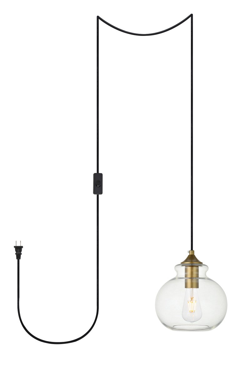 Elegant Destry LDPG2245BR Pendant Light - Brass