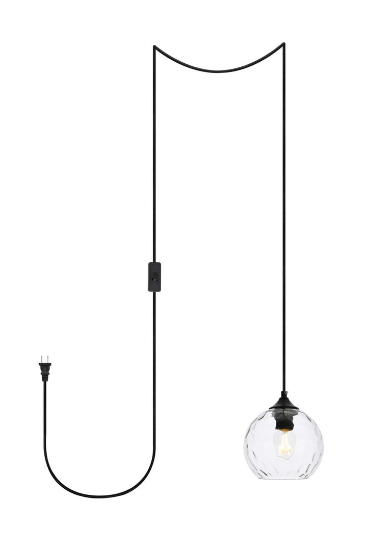 Elegant Cashel LDPG2280 Pendant Light - Black