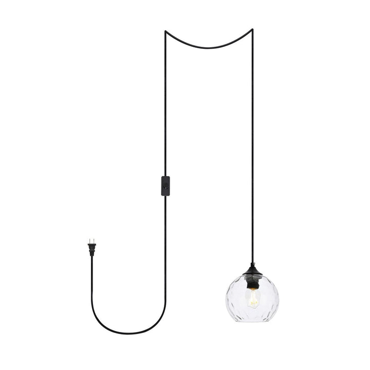 Elegant Cashel LDPG2280 Pendant Light - Black