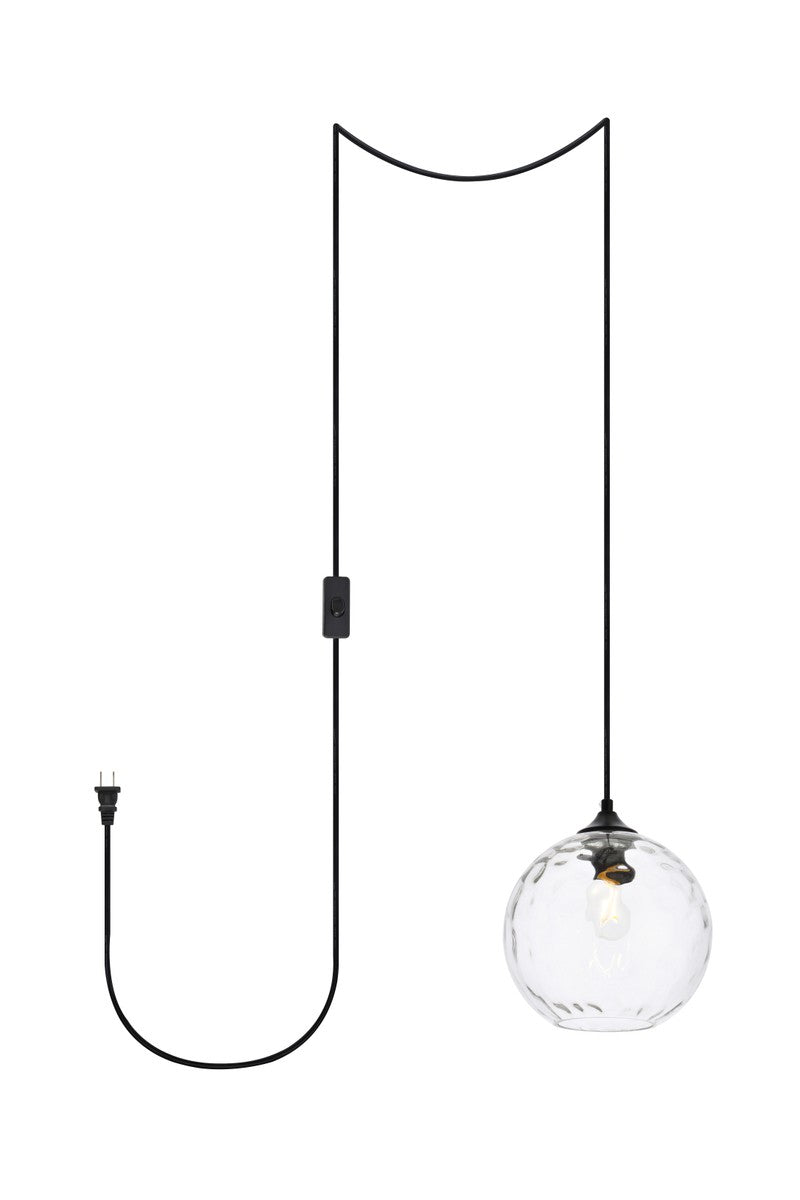 Elegant Cashel LDPG2281 Pendant Light - Black