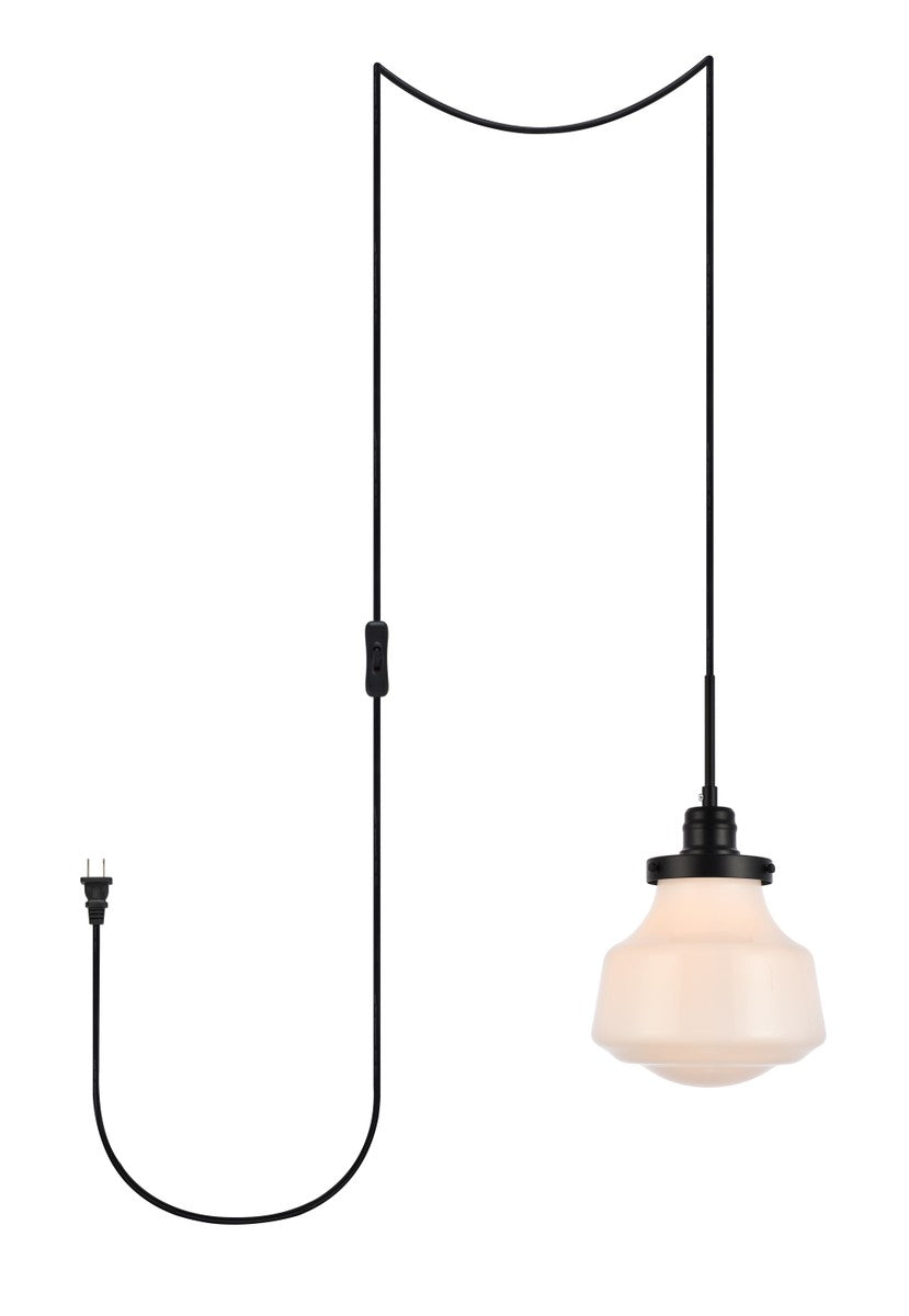 Elegant Lye LDPG6255BK Pendant Light - Black And Frosted White