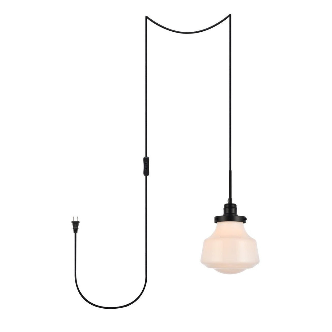 Elegant Lye LDPG6255BK Pendant Light - Black And Frosted White