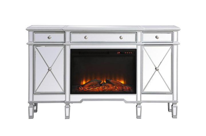 Elegant Lighting MF61060SC-F1 Contempo Credenza With Fireplace Furniture Custom Selection