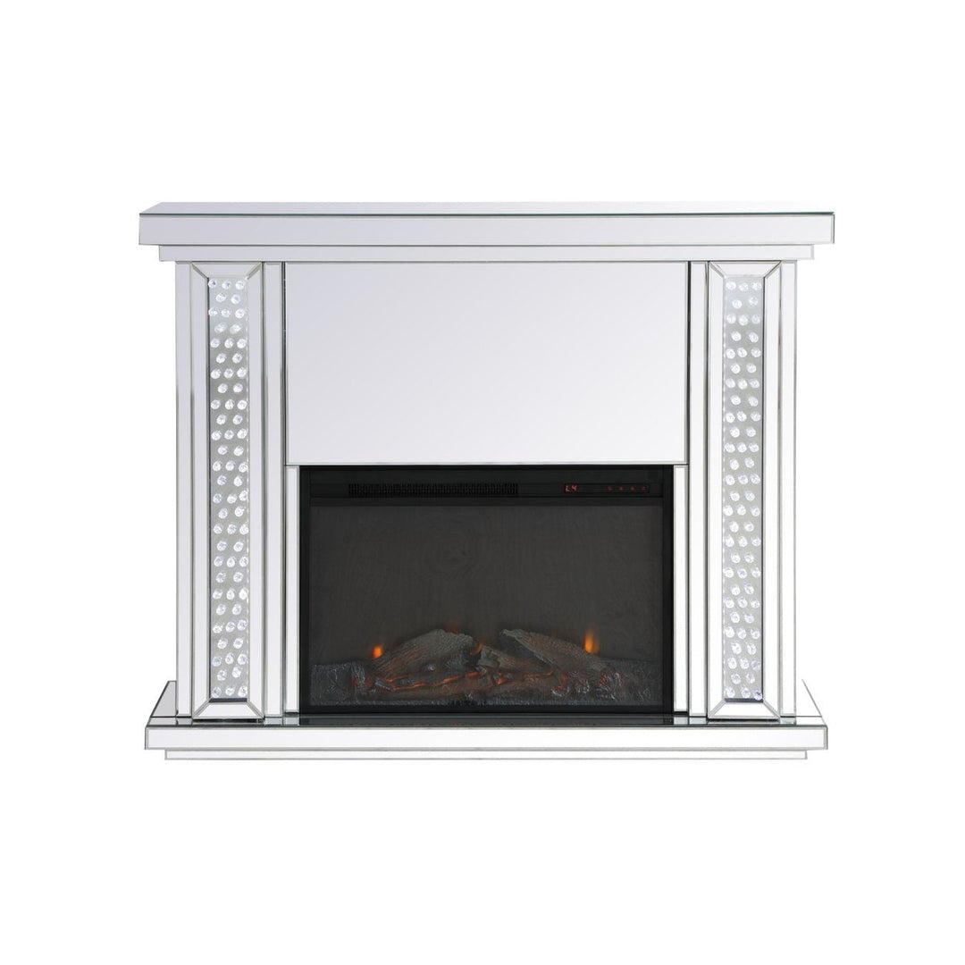 Elegant Lighting MF98901-F1 Raiden Mantle With Fireplace Furniture Light