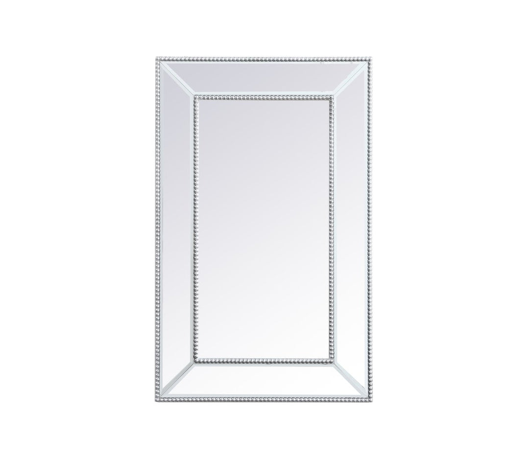 Elegant Lighting MR32032S Iris Mirror Mirror Pewter, Nickel, Silver