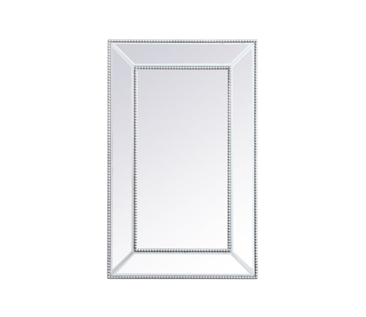 Elegant Lighting MR32032S Iris Mirror Mirror Pewter, Nickel, Silver