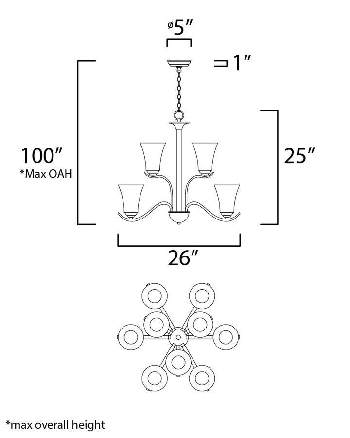 Maxim Vital 12076FTOI Chandelier Light - Oil Rubbed Bronze