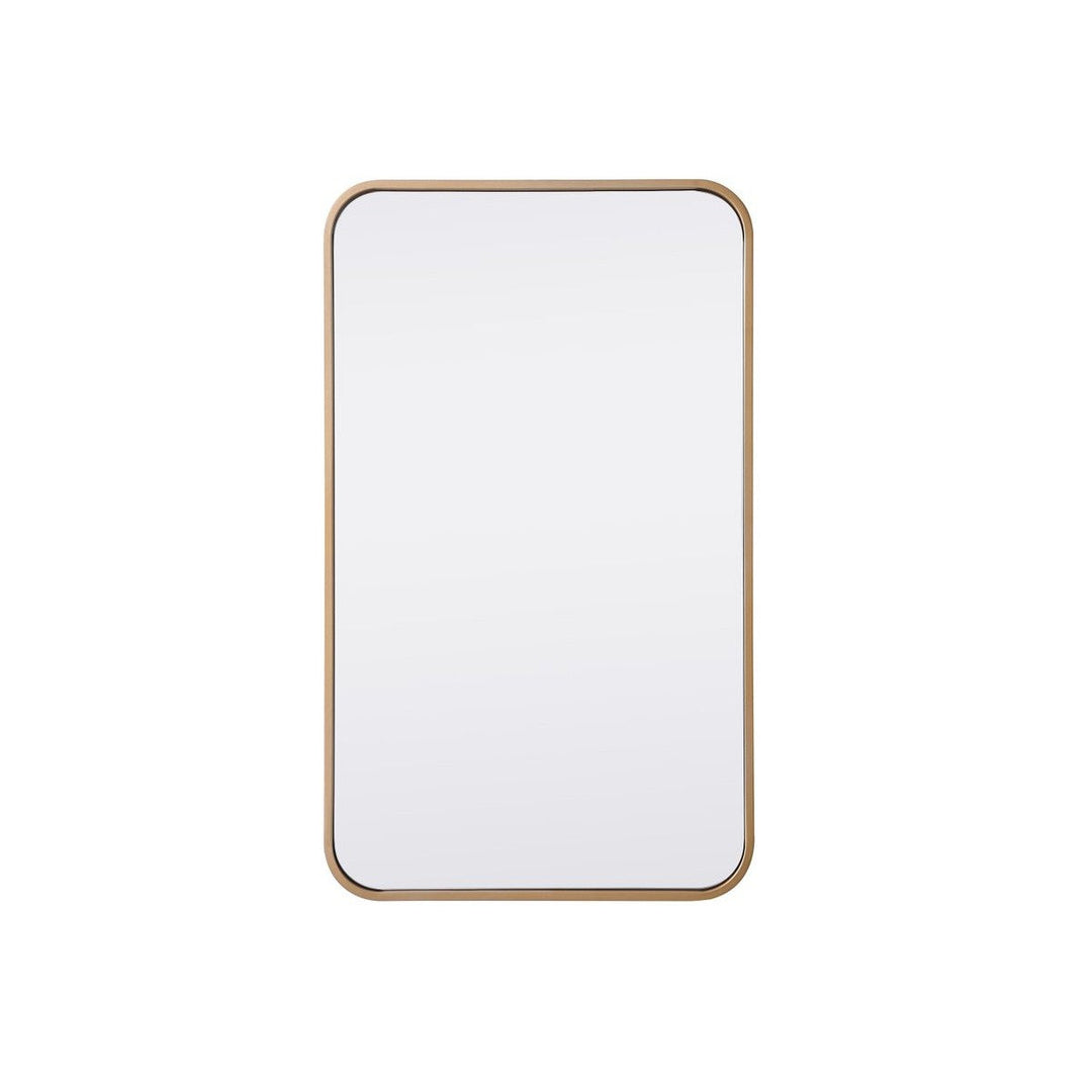 Elegant Lighting MR801830BR Modern Evermore Mirror Brass