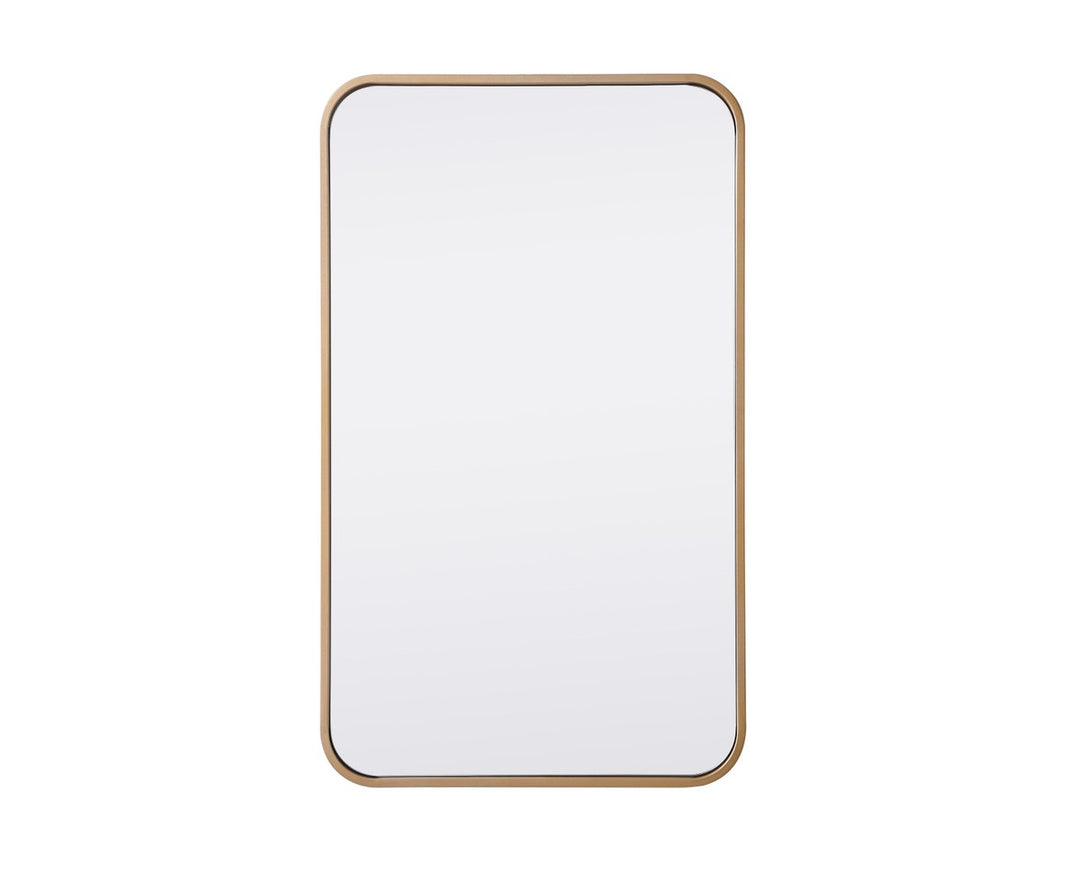 Elegant Lighting MR801830BR Modern Evermore Mirror Brass