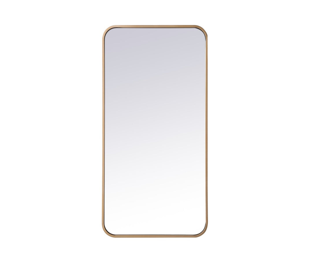 Elegant Lighting MR801836BR Modern Evermore Mirror Brass