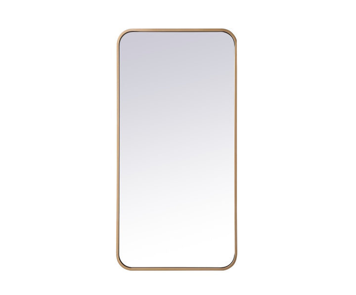 Elegant Lighting MR801836BR Modern Evermore Mirror Brass