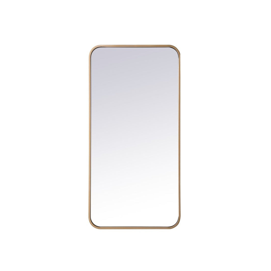 Elegant Lighting MR801836BR Modern Evermore Mirror Brass