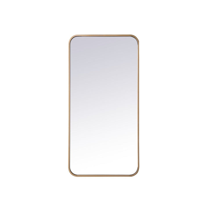 Elegant Lighting MR801836BR Modern Evermore Mirror Brass