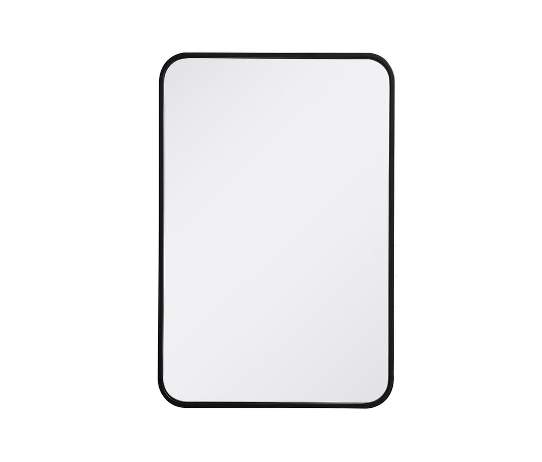 Elegant Lighting MR802030BK Modern Evermore Mirror Black