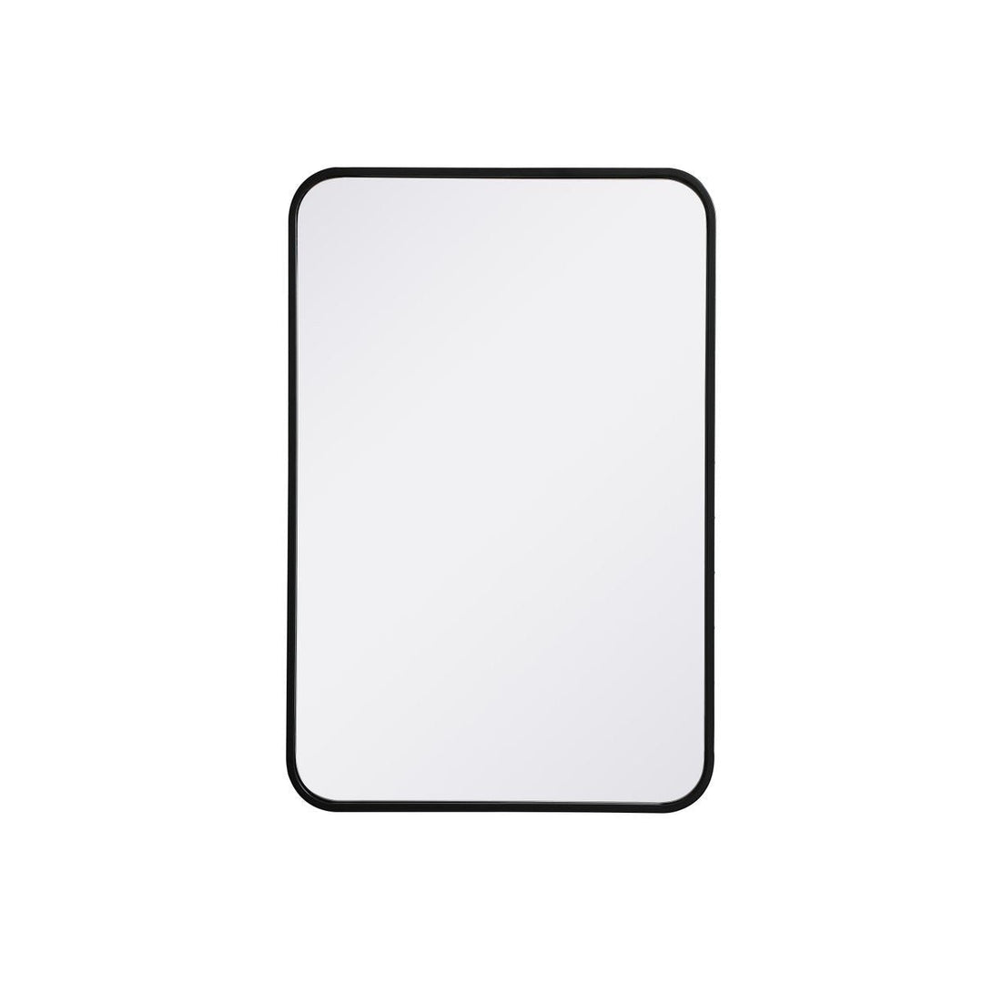 Elegant Lighting MR802030BK Modern Evermore Mirror Black