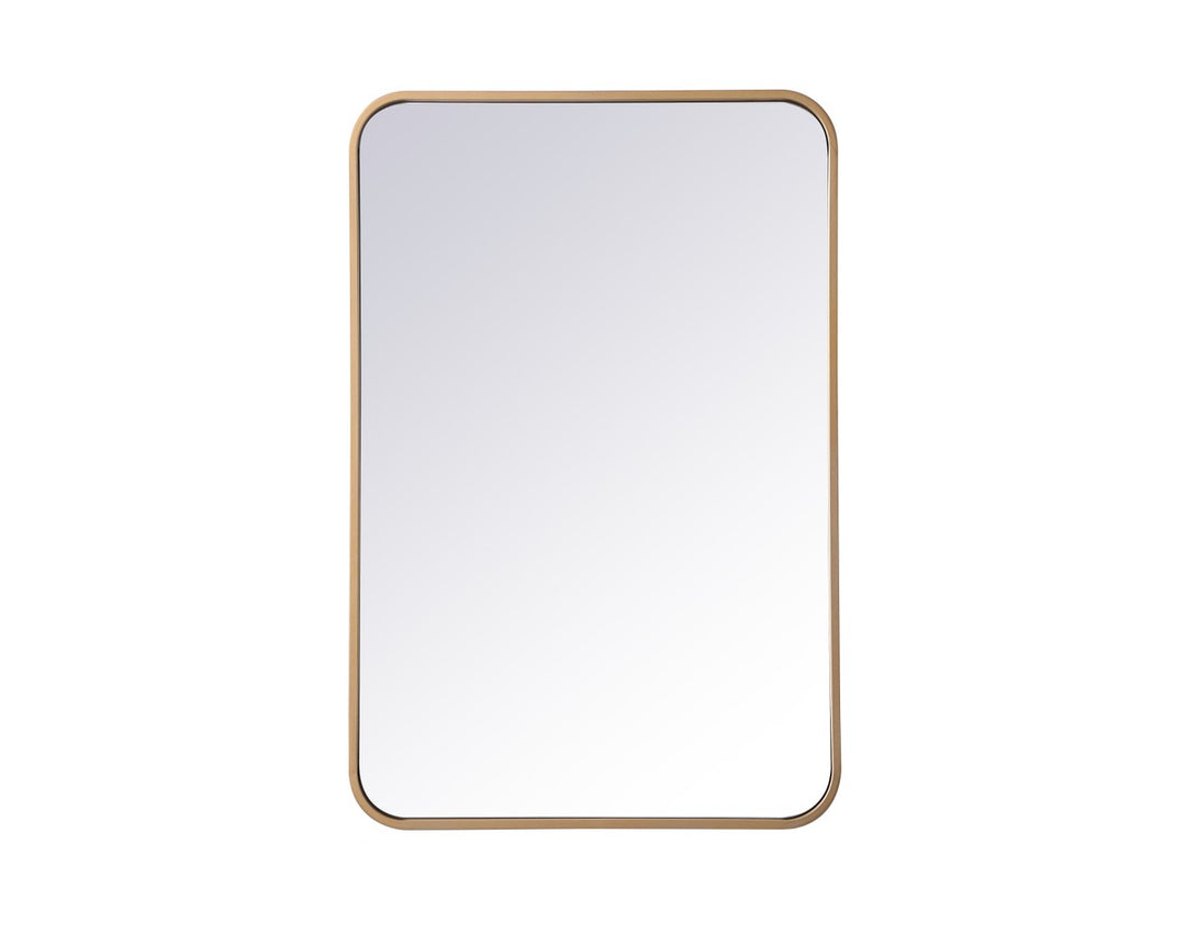 Elegant Lighting MR802030BR Modern Evermore Mirror Brass