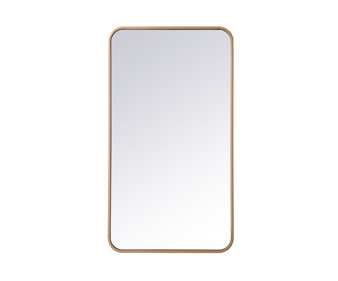 Elegant Lighting MR802036BR Modern Evermore Mirror Brass