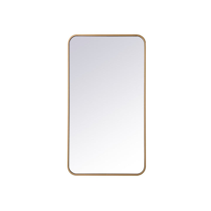 Elegant Lighting MR802036BR Modern Evermore Mirror Brass