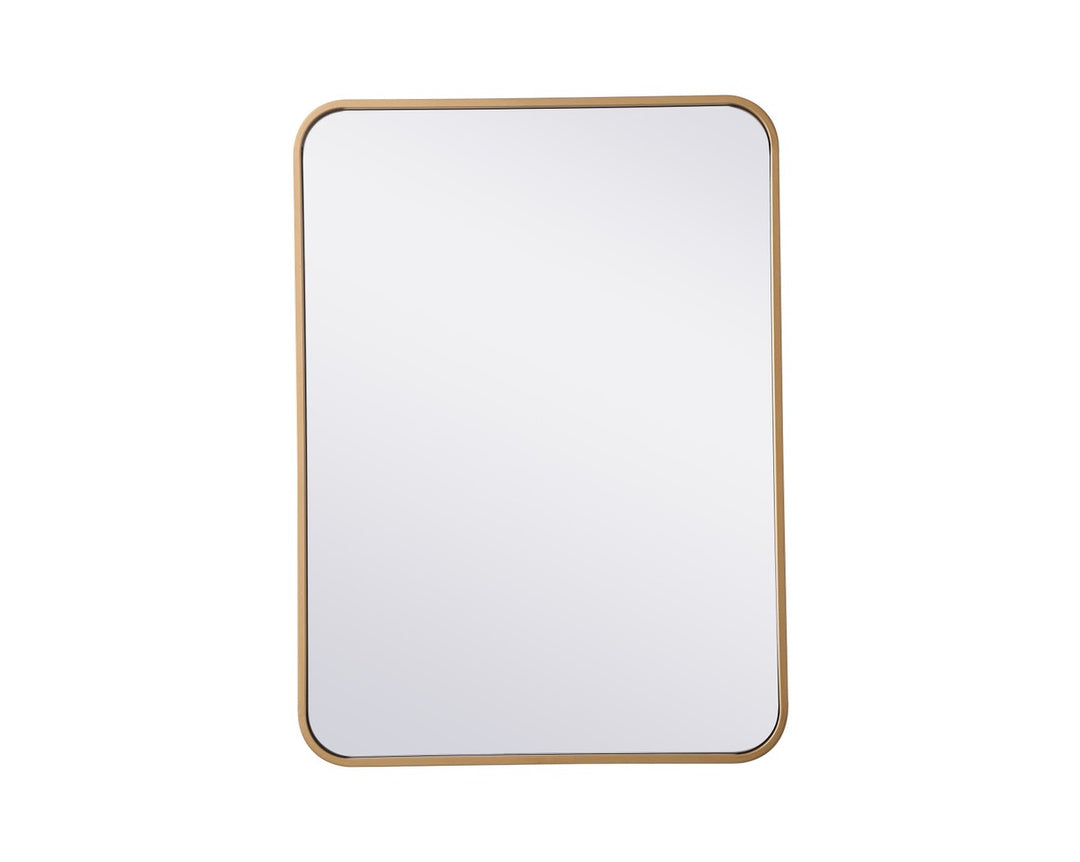 Elegant Lighting MR802230BR Modern Evermore Mirror Brass