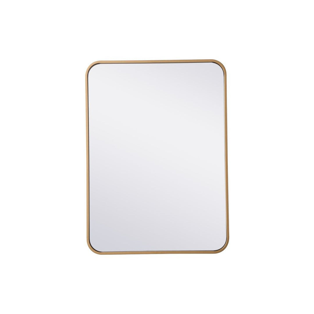 Elegant Lighting MR802230BR Modern Evermore Mirror Brass