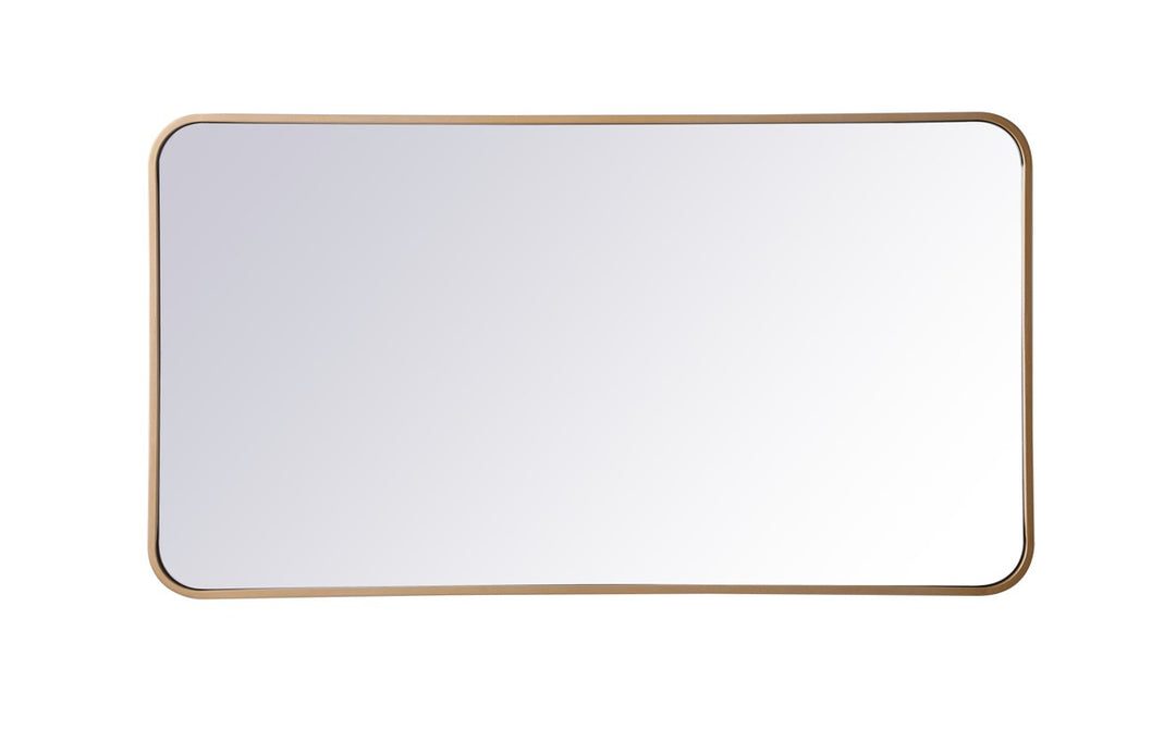 Elegant Lighting MR802240BR Modern Evermore Mirror Brass