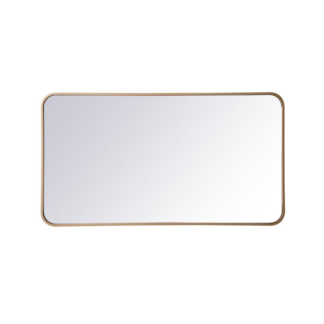 Elegant Lighting MR802240BR Modern Evermore Mirror Brass