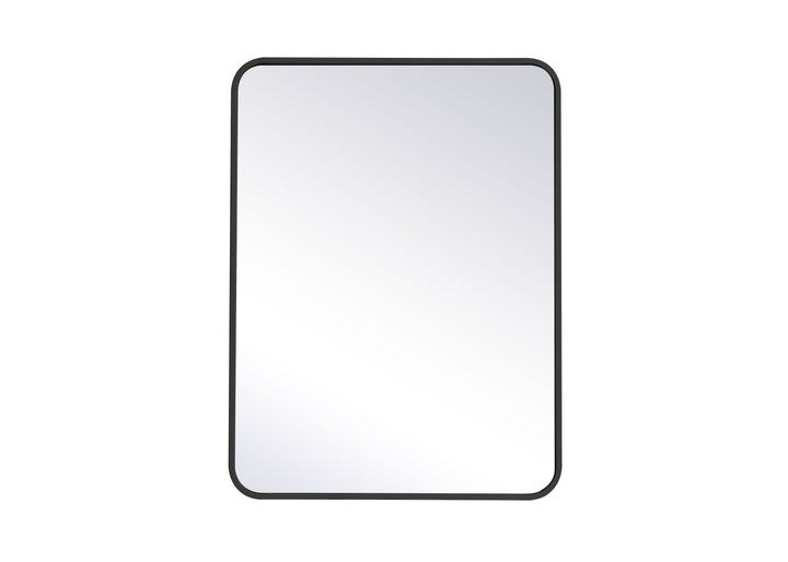 Elegant Lighting MR802432BK Modern Evermore Mirror Black