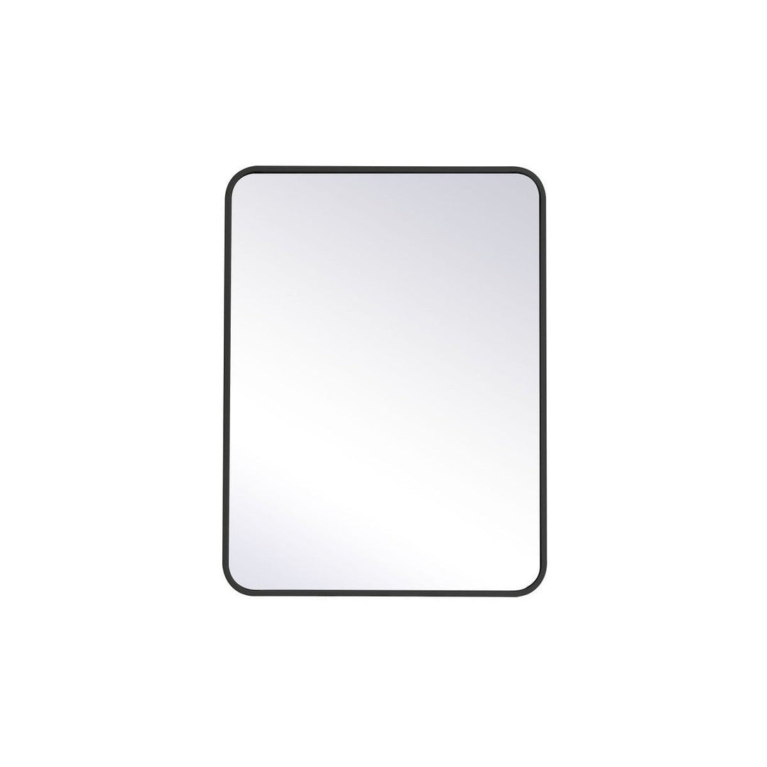 Elegant Lighting MR802432BK Modern Evermore Mirror Black