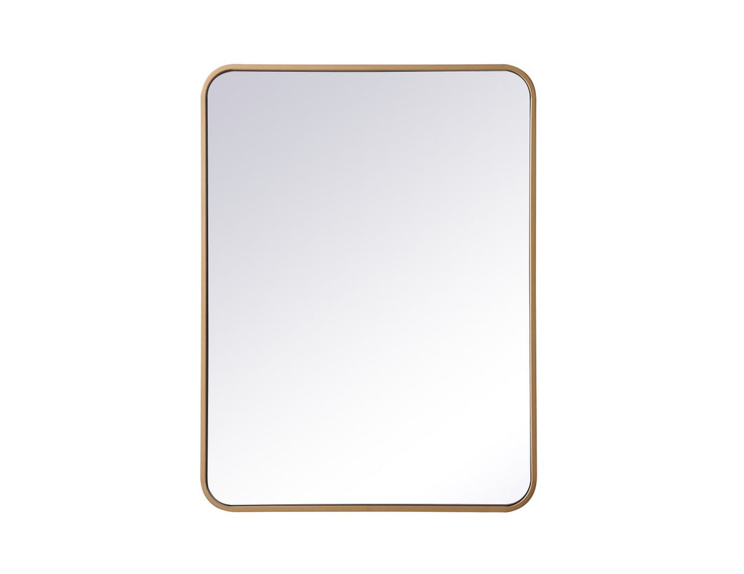 Elegant Lighting MR802432BR Modern Evermore Mirror Brass