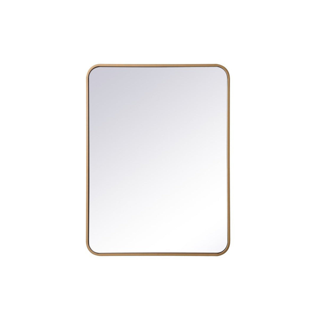 Elegant Lighting MR802432BR Modern Evermore Mirror Brass