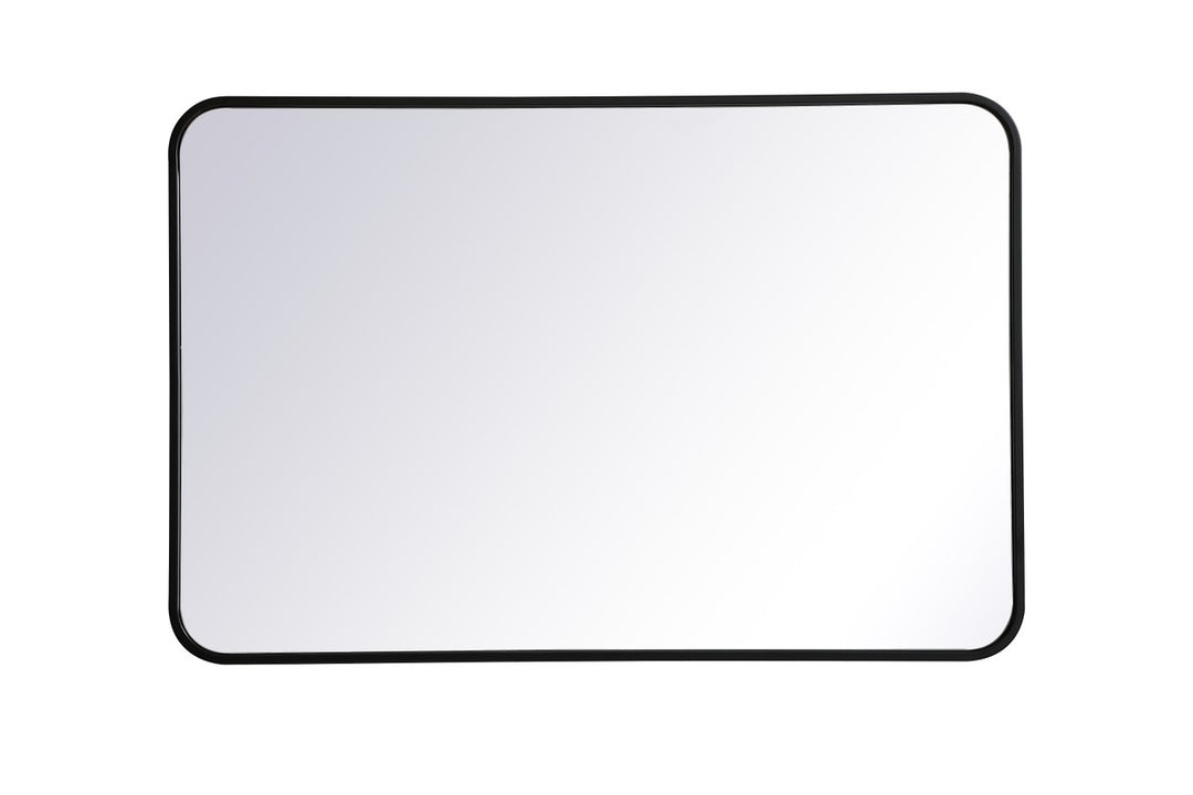 Elegant Lighting MR802436BK Modern Evermore Mirror Black