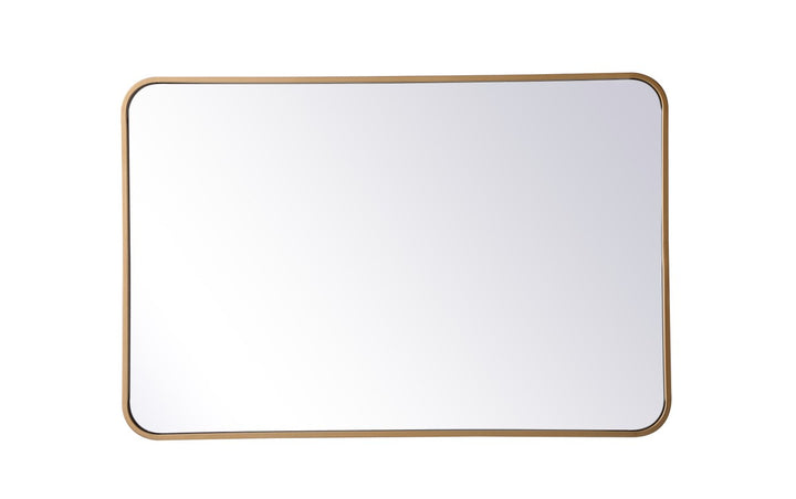 Elegant Lighting MR802436BR Modern Evermore Mirror Brass