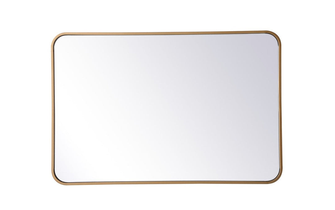 Elegant Lighting MR802436BR Modern Evermore Mirror Brass