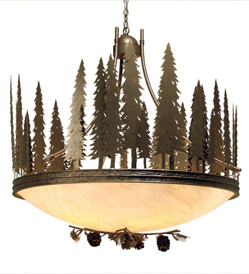 Meyda Tiffany Towering Pines 120785 Ceiling Light - Mahogany Bronze