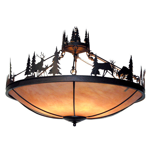 Meyda Tiffany Woodland 120786 Ceiling Light - Rust