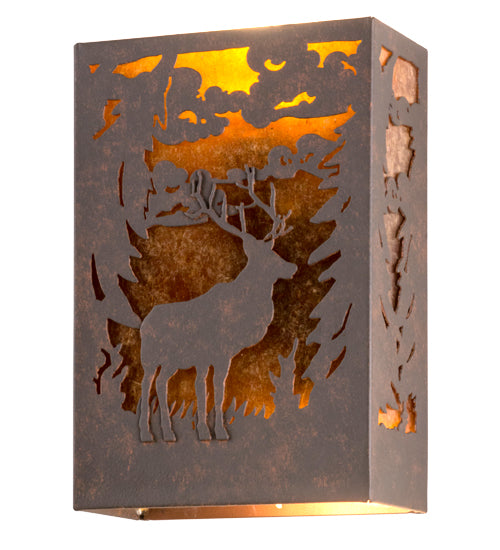 Meyda Tiffany Deer 120788 Wall Light - Brass Tint,Brushed Nickel