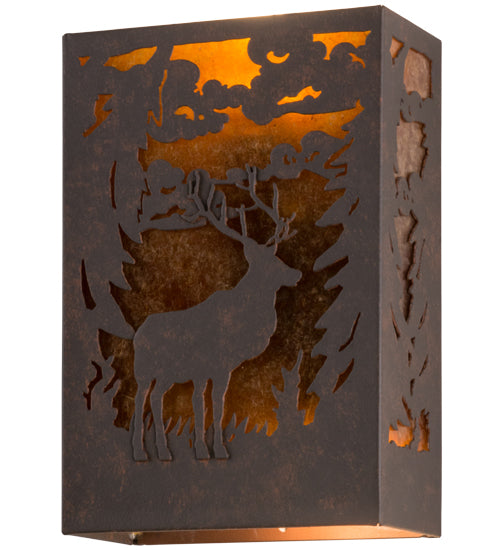 Meyda Tiffany Deer 120788 Wall Light - Brass Tint,Brushed Nickel