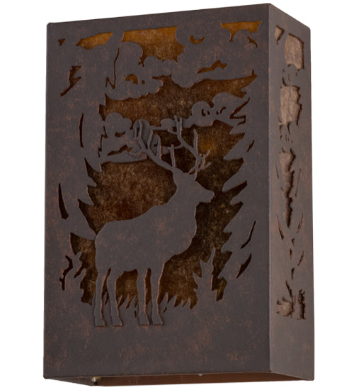 Meyda Tiffany Deer 120788 Wall Light - Brass Tint,Brushed Nickel