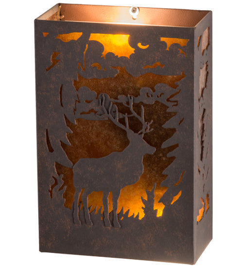 Meyda Tiffany Deer 120788 Wall Light - Brass Tint,Brushed Nickel