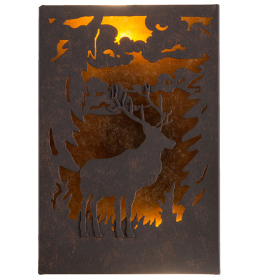 Meyda Tiffany Deer 120788 Wall Light - Brass Tint,Brushed Nickel