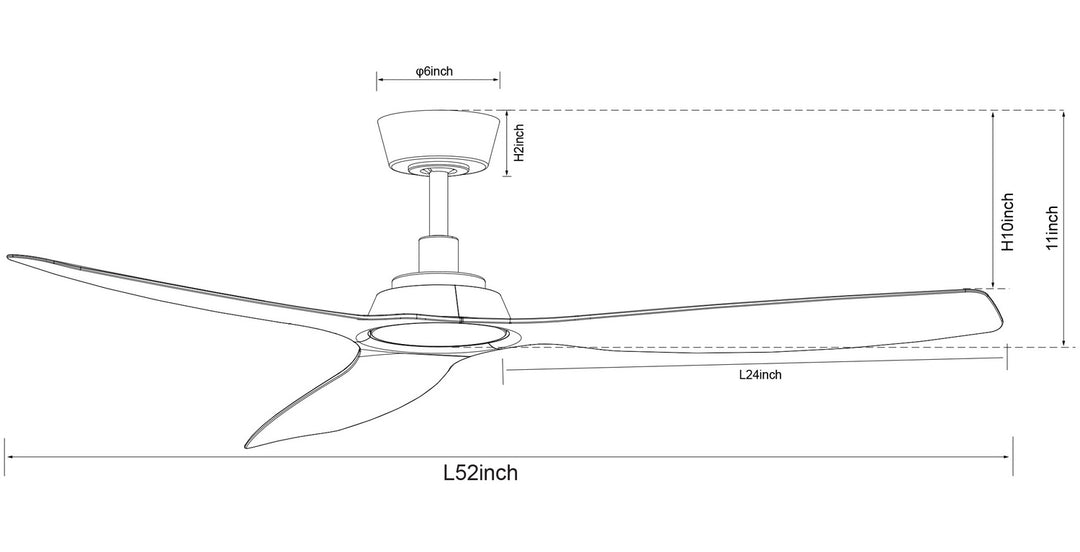 Beacon Moto 21065001 Ceiling Fan 52 - White, Matte White/